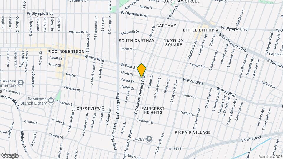 1441 S Crescent Heights Blvd Map and Location Details