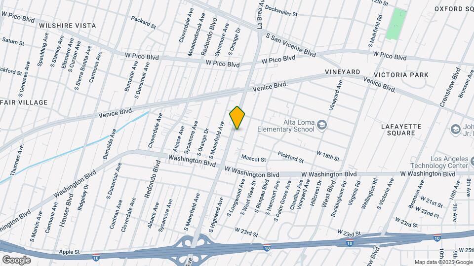 1746 S La Brea Ave Map and Location Details