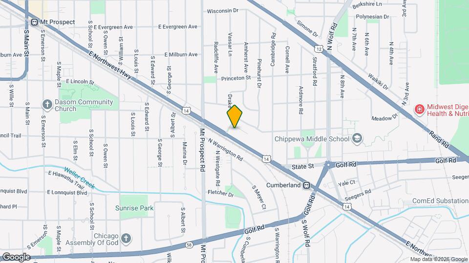 140 E Northwest Hwy Map and Location Details