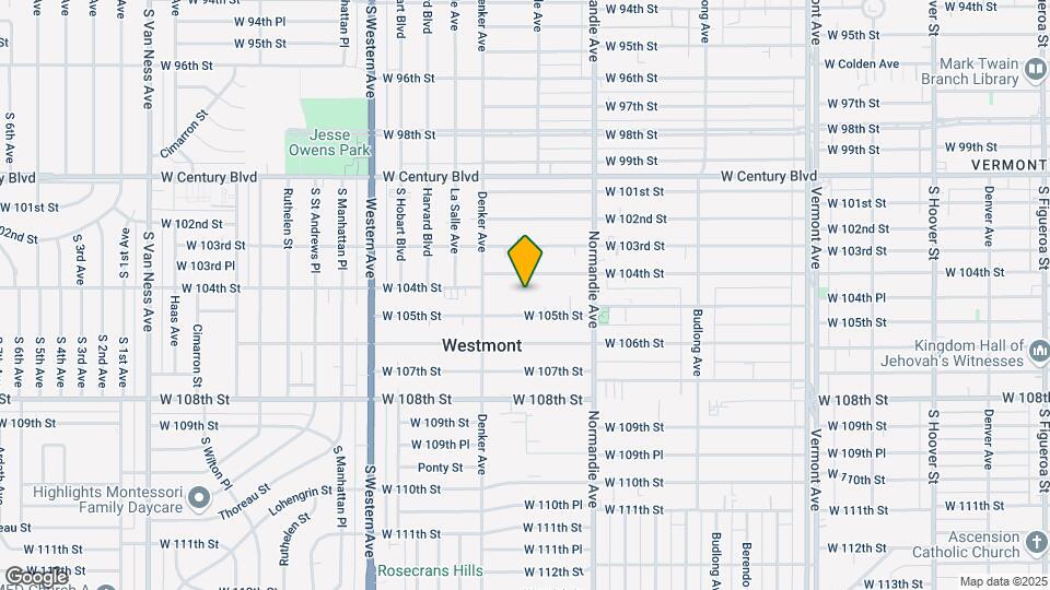 1515-1519 W 105th St Mapa y Detalles de la Ubicación