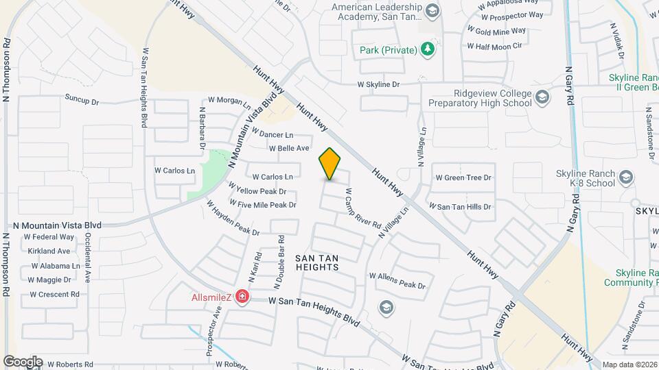 2849 W San Carlos Ln Map and Location Details