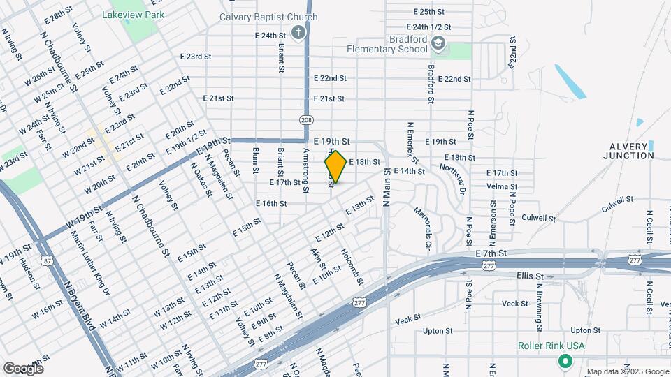 901 E 17th St Map and Location Details