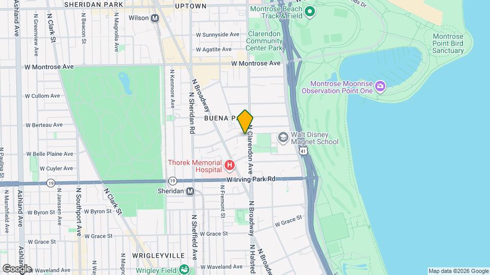 4146 N Clarendon AVE Map and Location Details