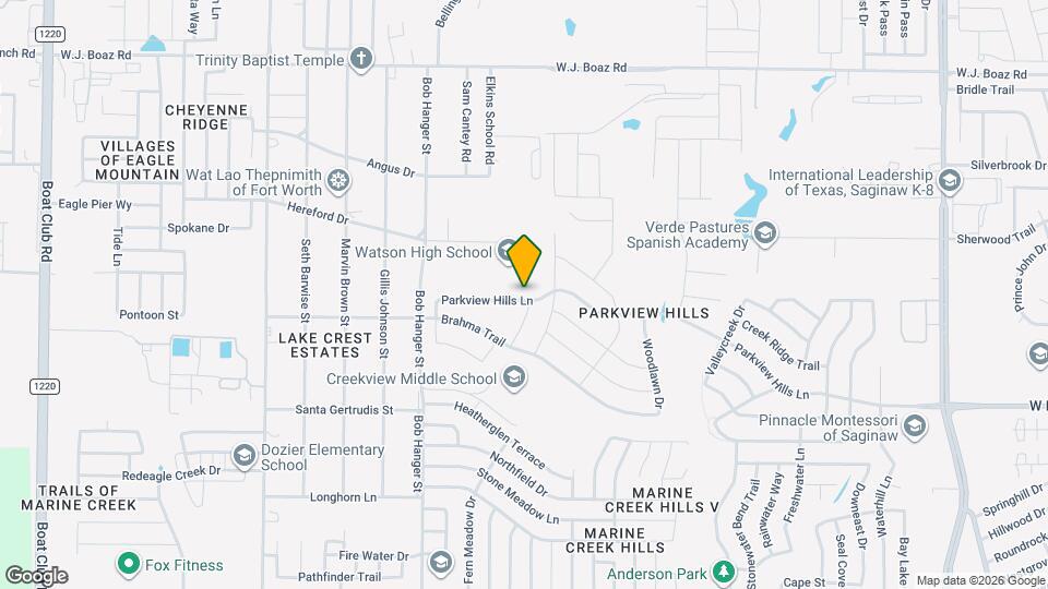 5704 Parkview Hills Ln Mapa y Detalles de la Ubicación