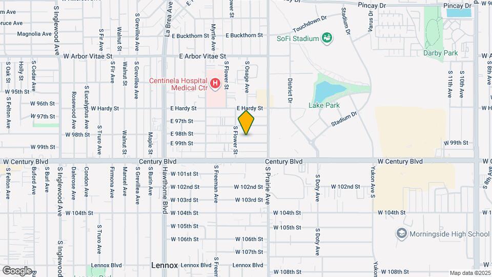 621 E 99th St Map and Location Details