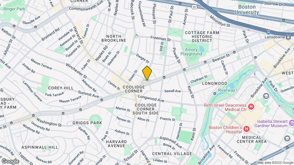 1280 Beacon St Map and Location Details