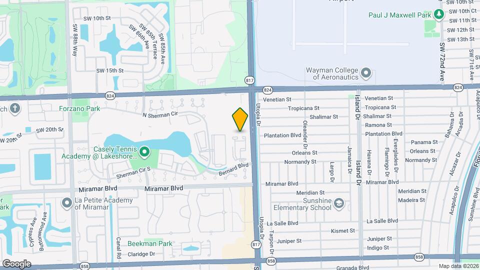8021 SW 21st Ct, Unit #8021 Map and Location Details