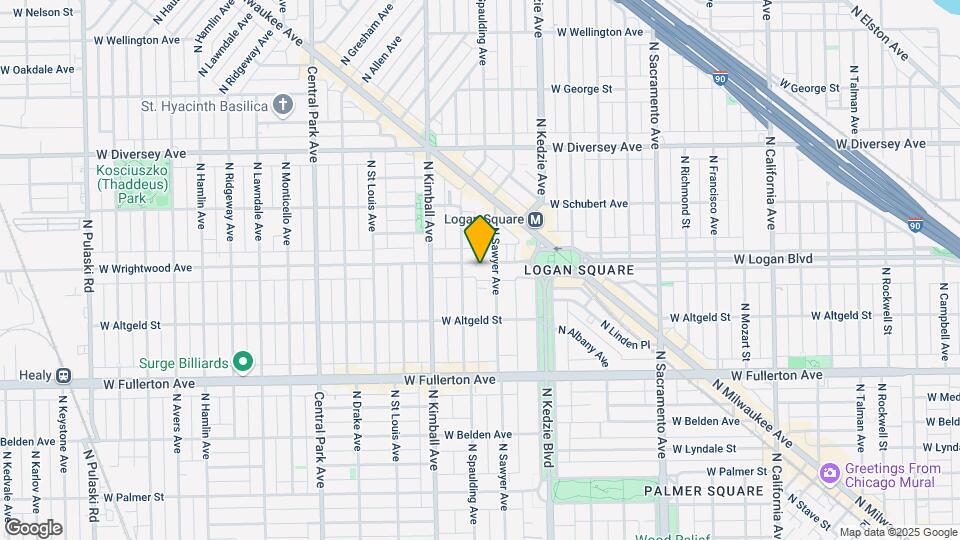 3271 W Wrightwood Ave, Unit 3J Map and Location Details