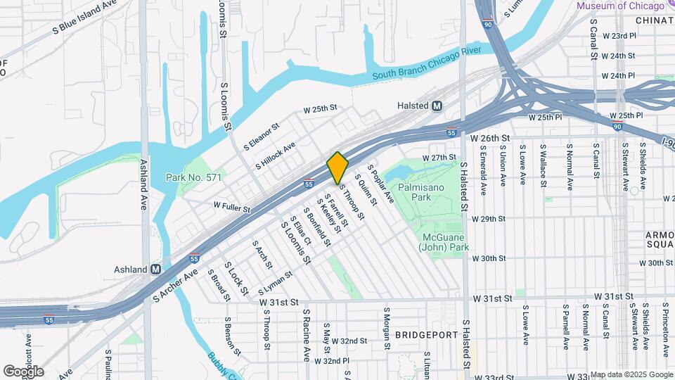 2812 S Throop St Map and Location Details