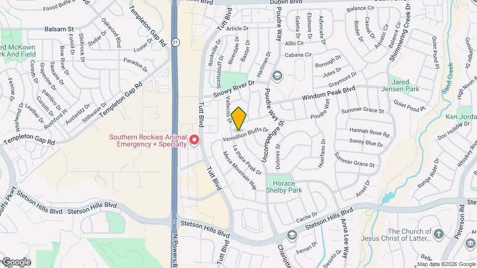 5738 Vermillion Bluffs Dr Map and Location Details