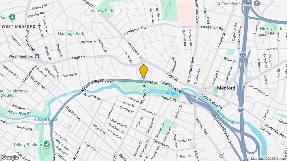 206 Winthrop St, Unit 203 Map and Location Details