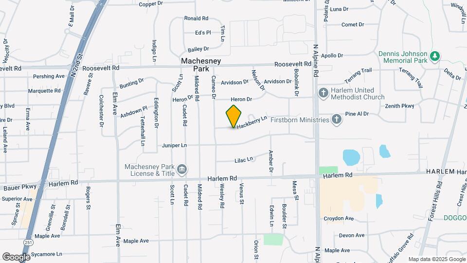 1415 Hackberry Ln Map and Location Details