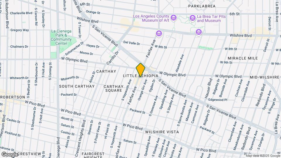 1034-1034 1/2 Fairfax Ave Map and Location Details
