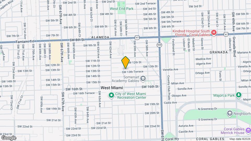 5981 SW 13th Terrace Map and Location Details