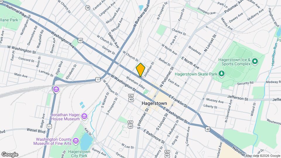 107-109 W Franklin St Map and Location Details