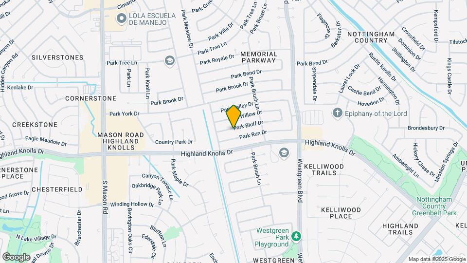 21411 Park Bluff Dr Map and Location Details