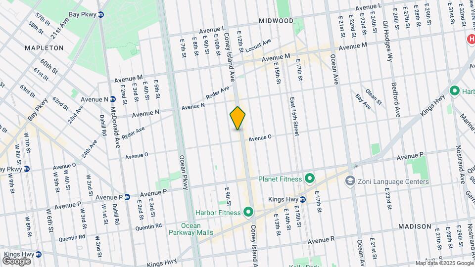 1820 Coney Island Ave Map and Location Details