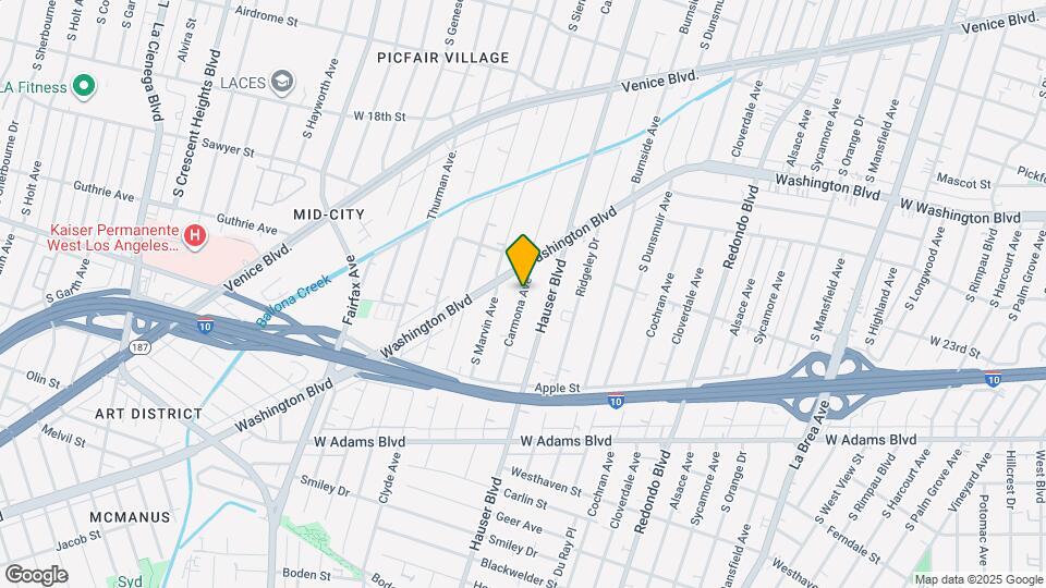 2133 Carmona Ave Map and Location Details