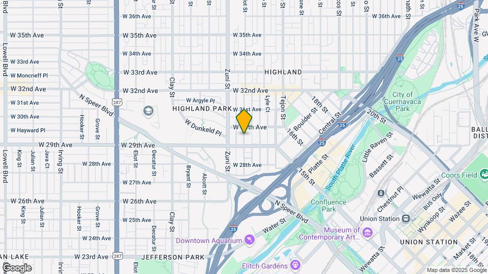 2953 Wyandot St Map and Location Details