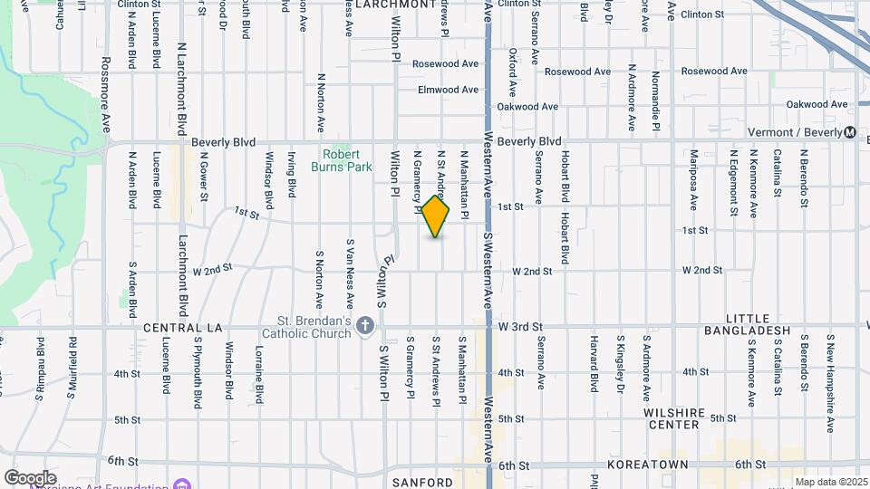 127 S St Andrews Pl Map and Location Details