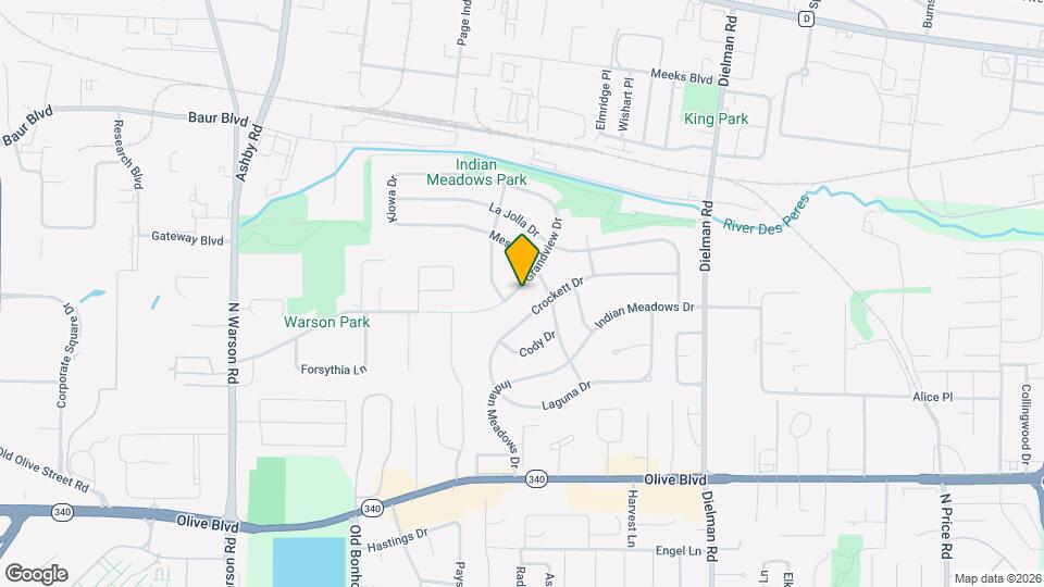 9534 Grandview Dr Map and Location Details
