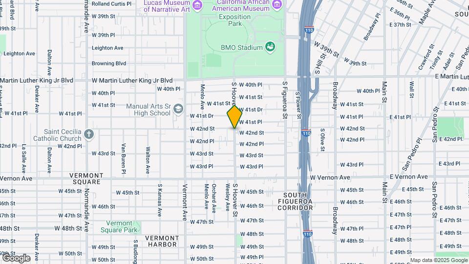 4304 S Hoover St Map and Location Details