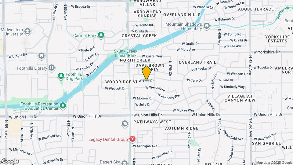 4833 W Taro Dr Map and Location Details
