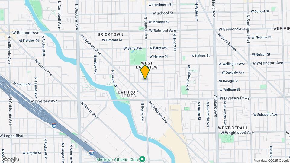 2900 N Damen Ave Map and Location Details