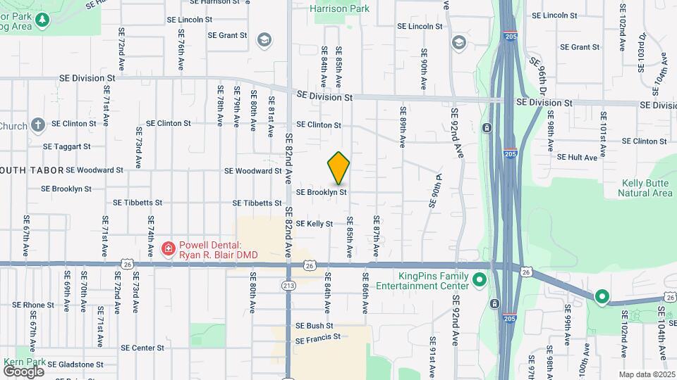 8431 SE Brooklyn St Map and Location Details