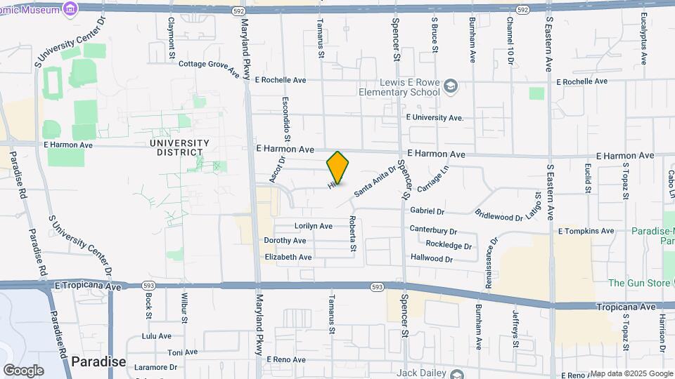 1525 Hialeah Dr, Unit 1bdrm Mapa y Detalles de la Ubicación