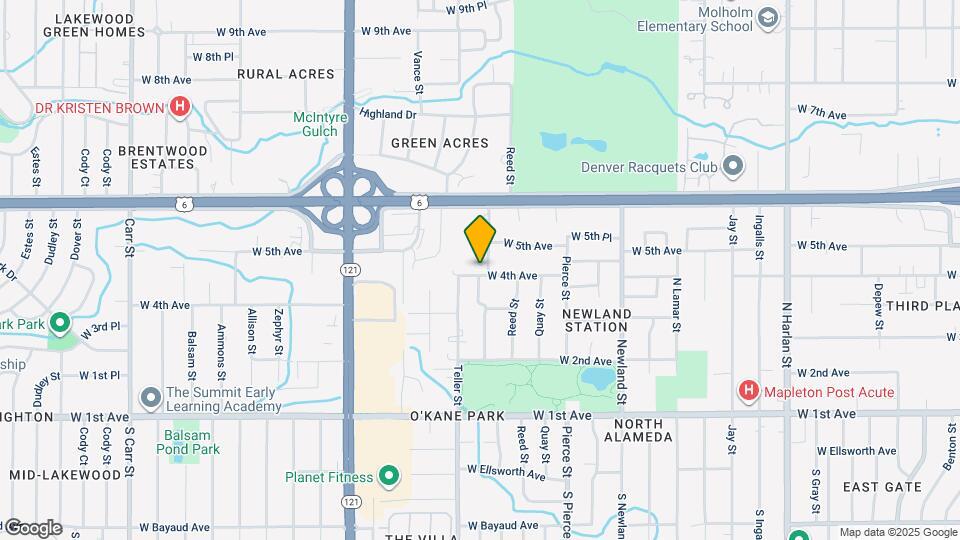 401 Saulsbury St Map and Location Details