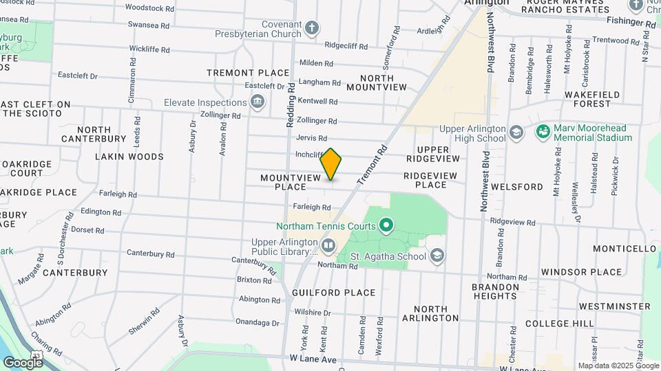 2062 Ridgeview Rd, Unit Upper Arlington Garden Map and Location Details