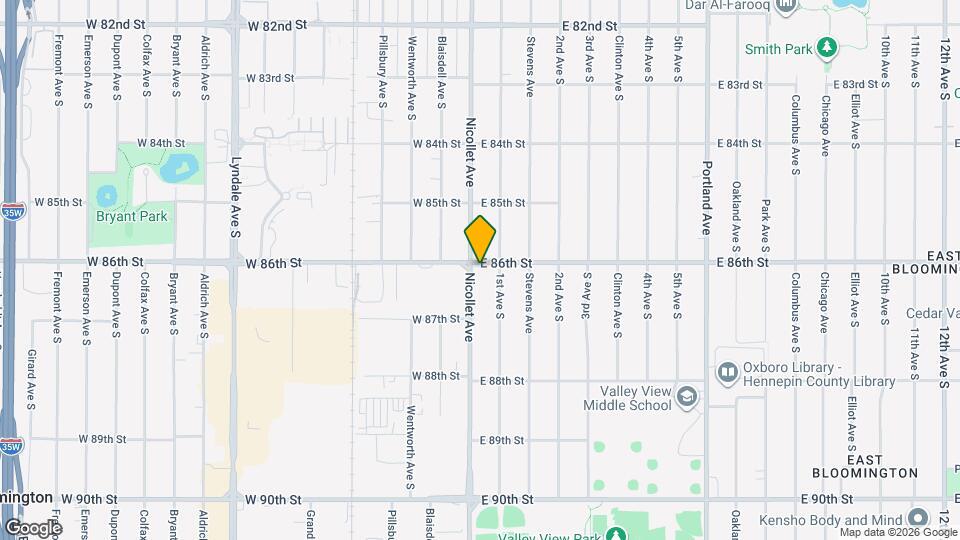 8601 Nicollet Ave Map and Location Details