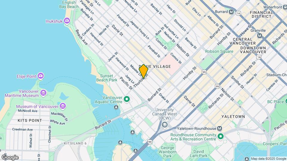 1332 Thurlow St Map and Location Details