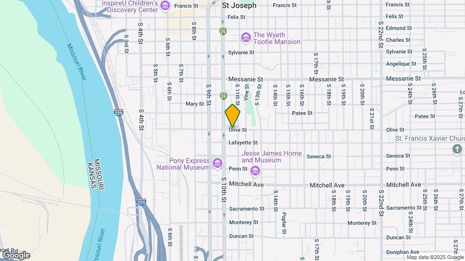1018 Olive St Map and Location Details