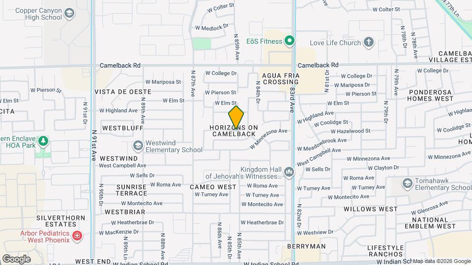 8501 W Hazelwood St Map and Location Details