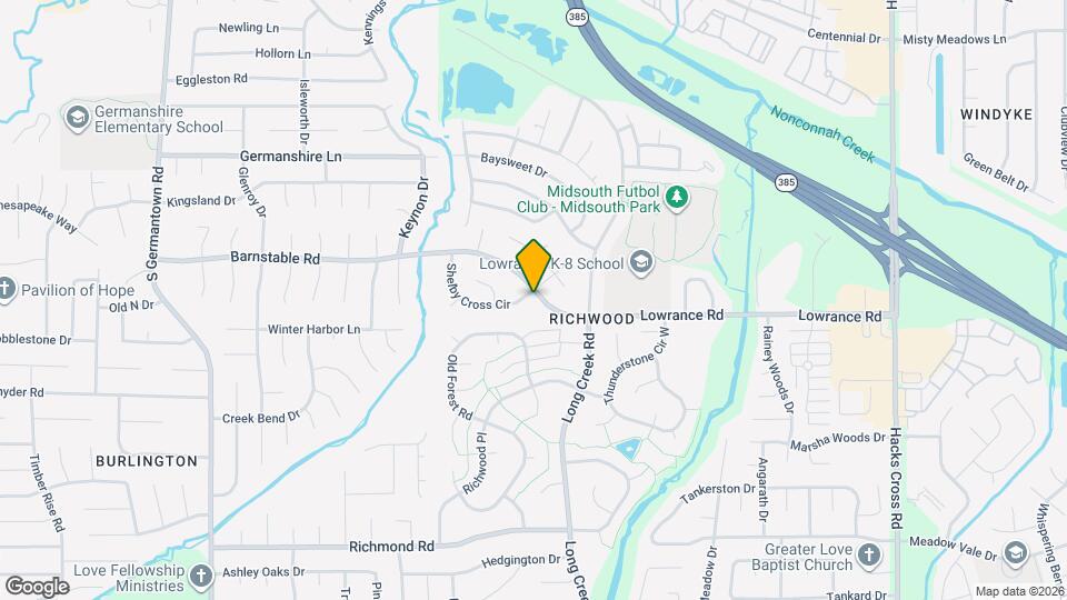 7611 Lowrance Rd Map and Location Details