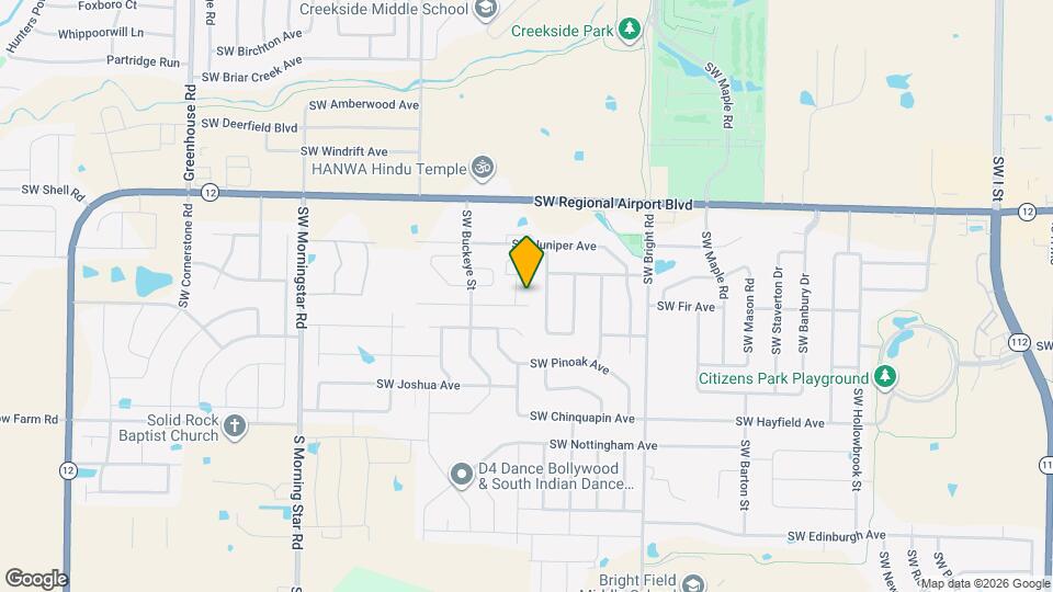 3913 SW Peachwood Dr Map and Location Details