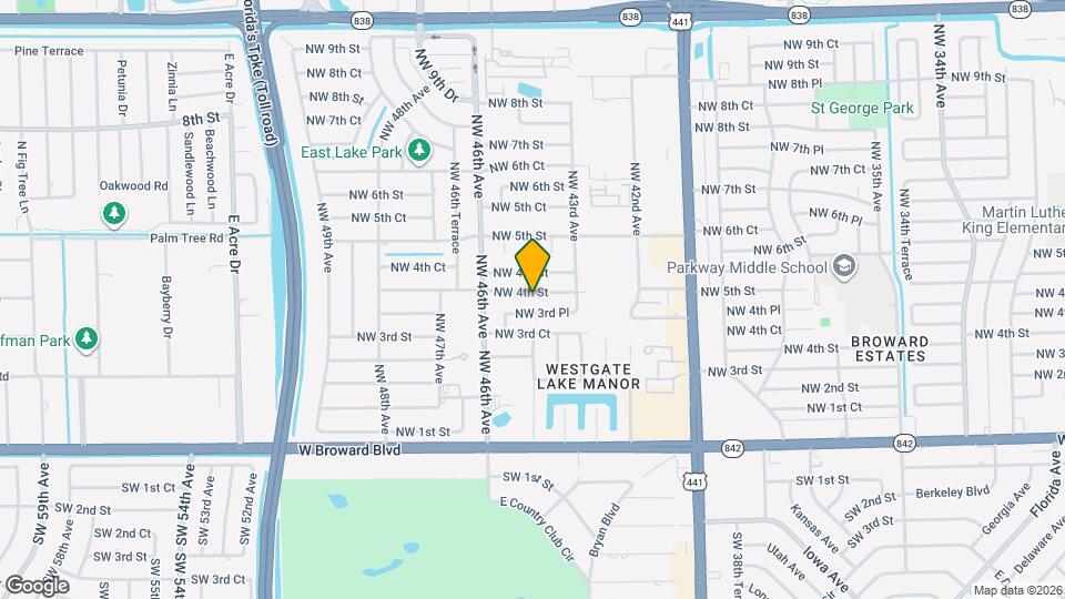 4440 NW 4th St Map and Location Details