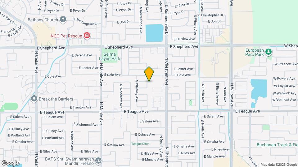 8684 N Recreation Ave Map and Location Details
