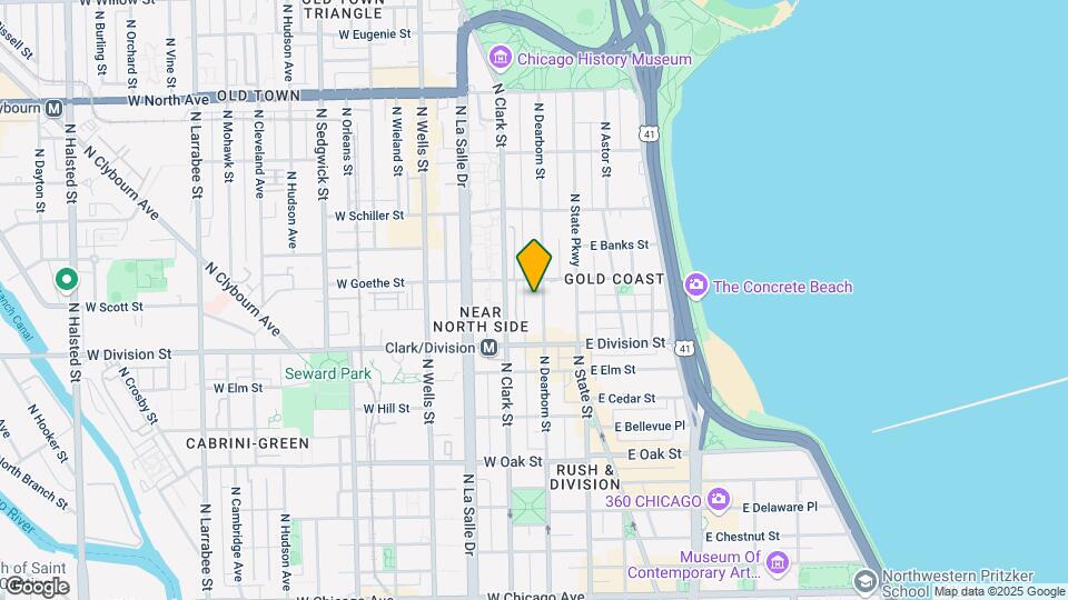 1244 N Dearborn St, Unit 3R Map and Location Details