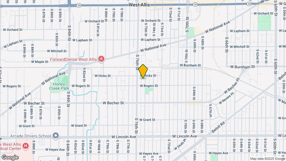 1961 S 75th St, Unit Lower Mapa y Detalles de la Ubicación
