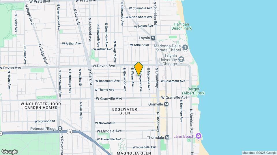 6310-6312 N Lakewood Ave Map and Location Details