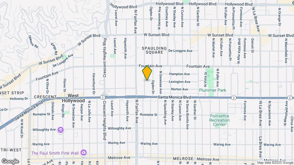 1154 N Orange Grove Ave Map and Location Details