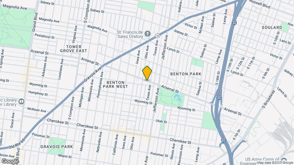 2636 Arsenal St Map and Location Details