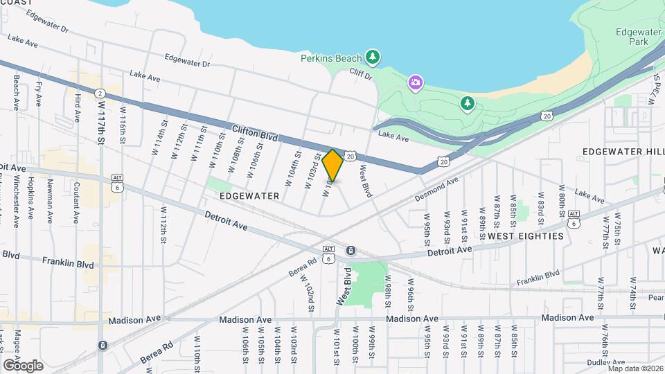 1303 W 102nd St Mapa y Detalles de la Ubicación