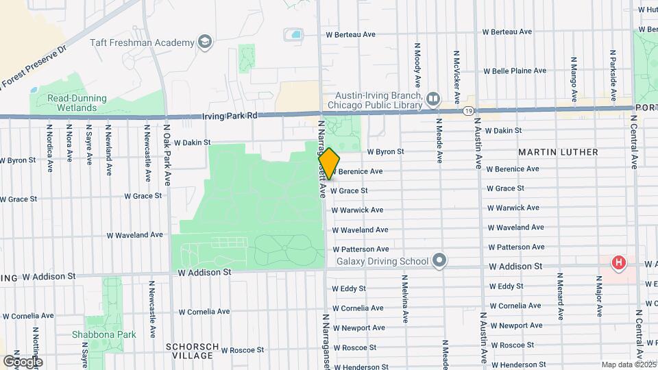 3807 N Narragansett Ave Map and Location Details