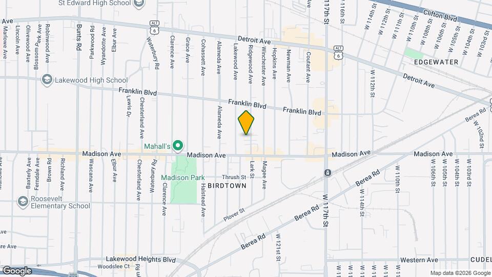 1622 Ridgewood Ave Map and Location Details