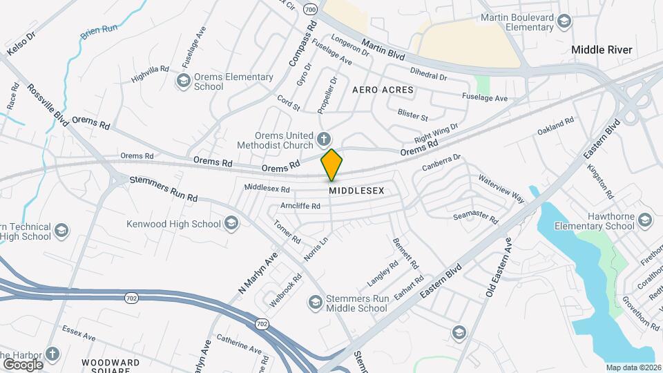 902 Middlesex Rd Map and Location Details