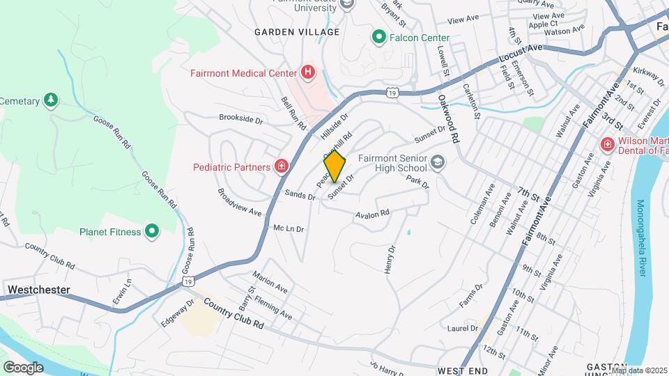 1135 Sunset Dr Map and Location Details